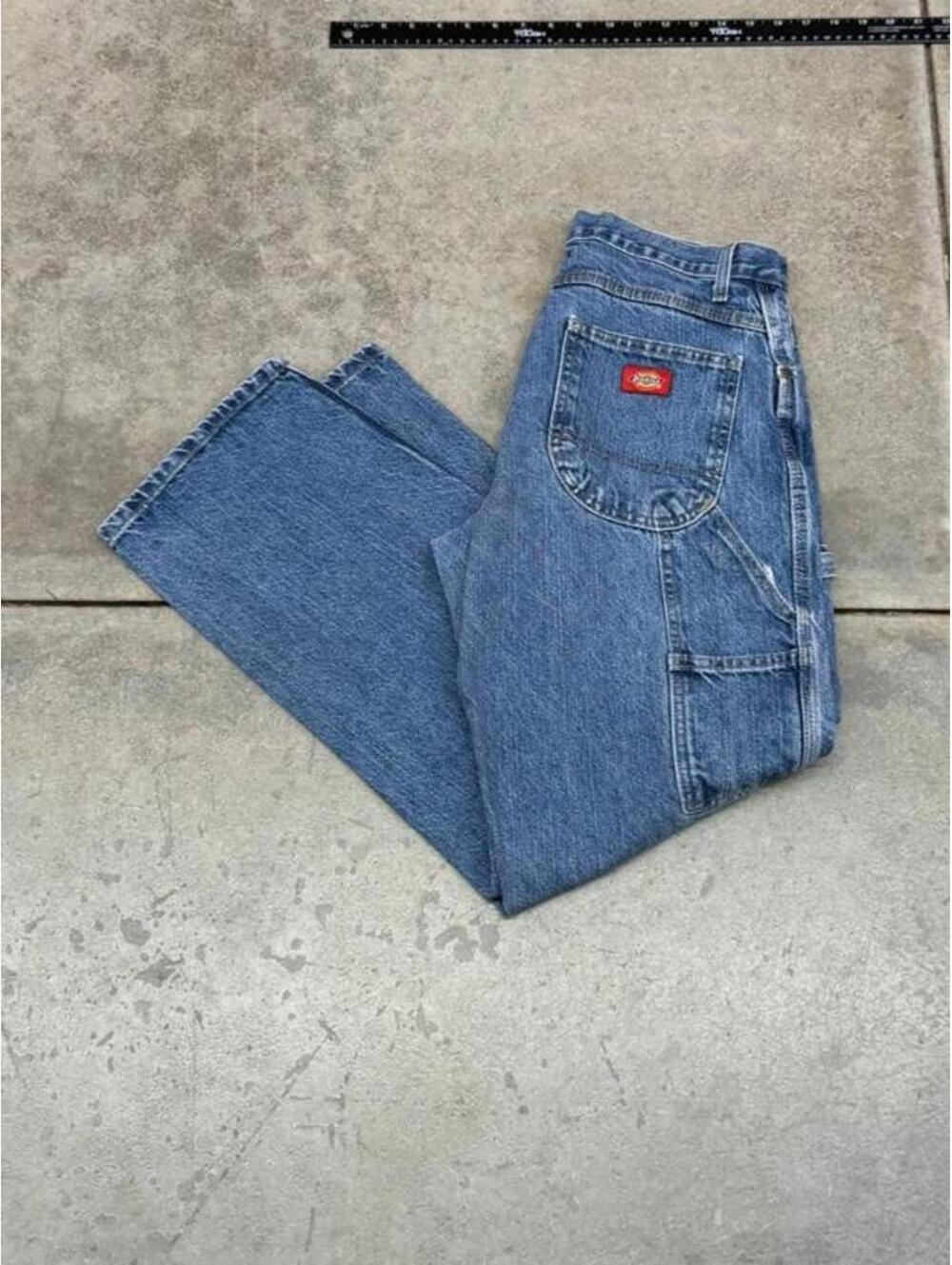 vintage dickies faded blue relaxed baggy fit jeans size 30 x 30